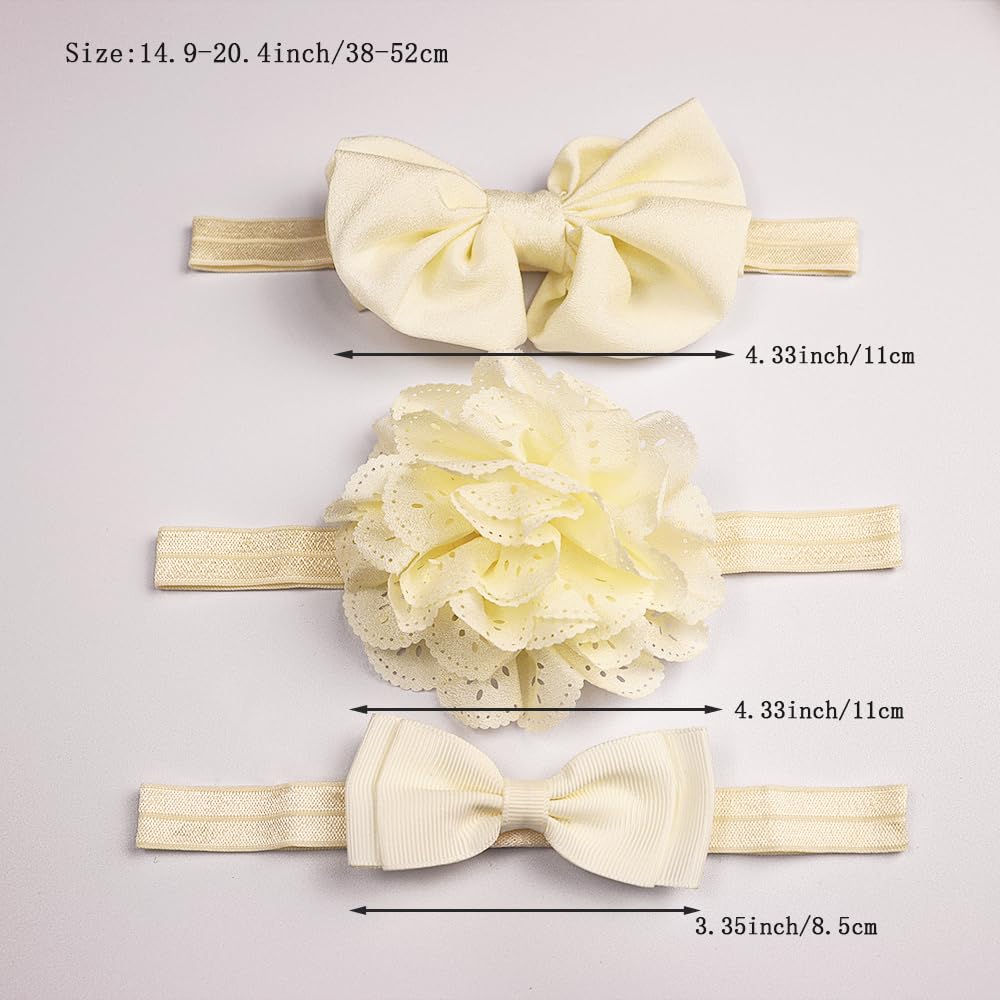 Yheahin birthday party baby bows set, colorful and photo-ready.