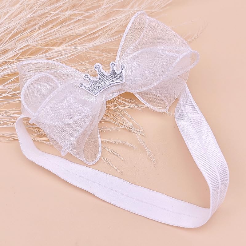 Yheahin newborn lace headband in white adds delicate charm to photoshoots