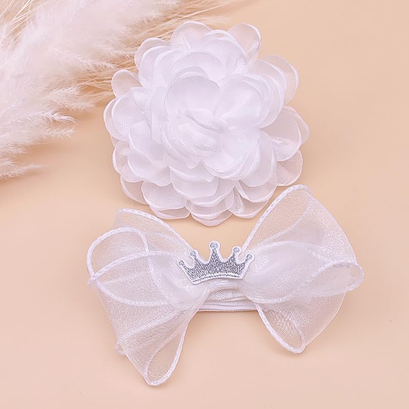 Yheahin white lace headband completes birthday party looks with timeless elegance