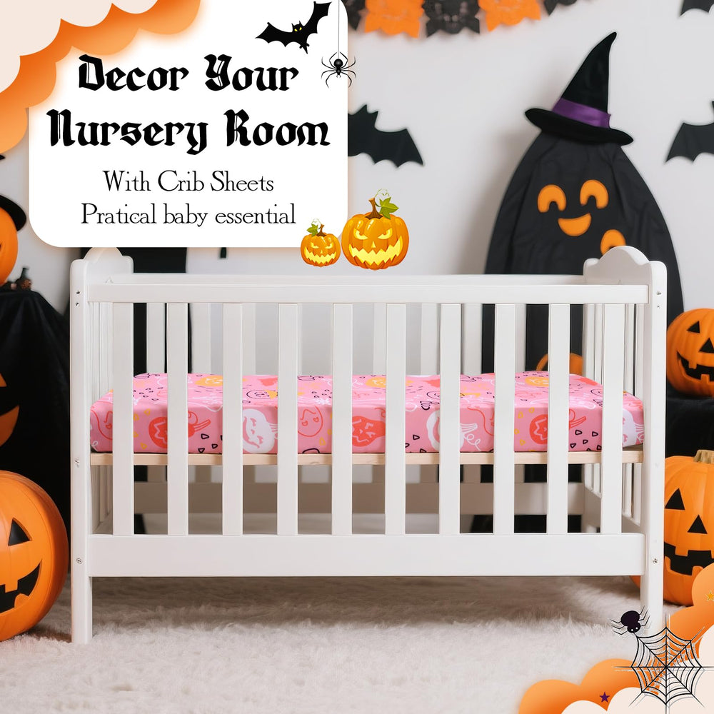 YHITBG pink Halloween design brightens the nursery and coordinates with décor