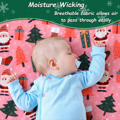 YHITBG Christmas crib sheet with socks motif adds whimsy to bedtime.