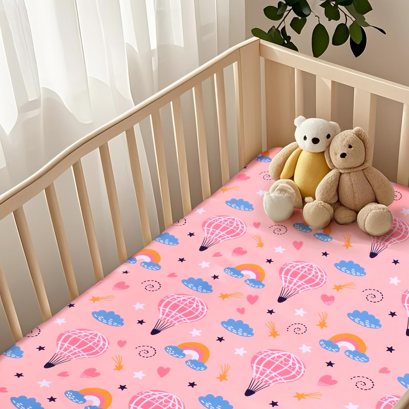 YHITBG machine washable crib sheet cleans easily after busy days.