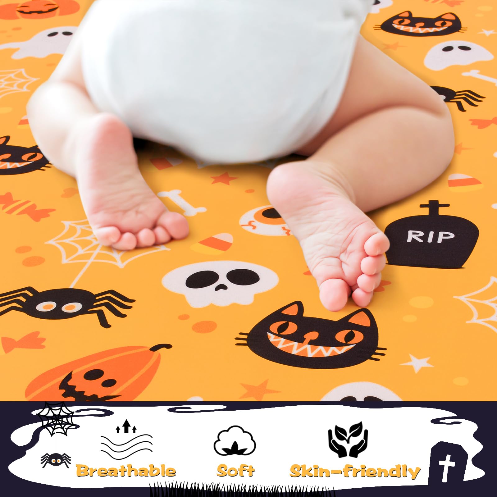 YHITBG bats crib sheet sparks imagination with breathable fabric