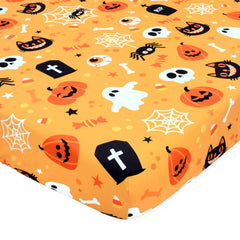 YHITBG Halloween crib sheet ghosts for soft, breathable sleep and playful decor