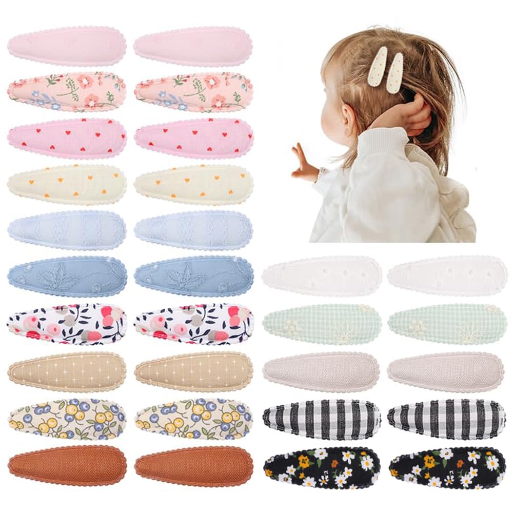 YHLEN 30-piece floral hair clips set offers versatile toddler styling