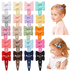 YHXX YLEN 40pcs hair bows clip set in bright colors for daily outfits.