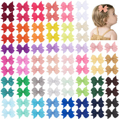 YHXX YLEN 2-inch baby bow close-up shows a secure alligator clip for tidy hair.