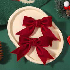 YHXX YLEN velvet bows with alligator clip, secure grip on various hair.