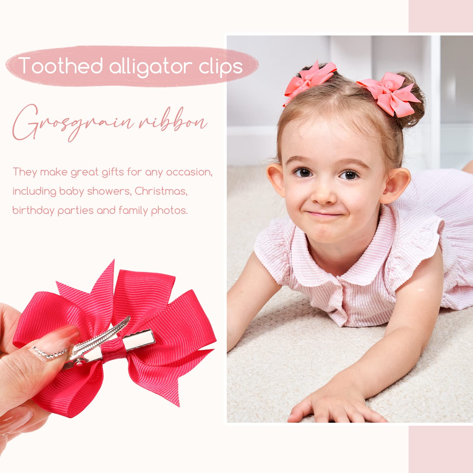 YHXX YLEN sturdy clip with grosgrain ribbon for snag-free wear