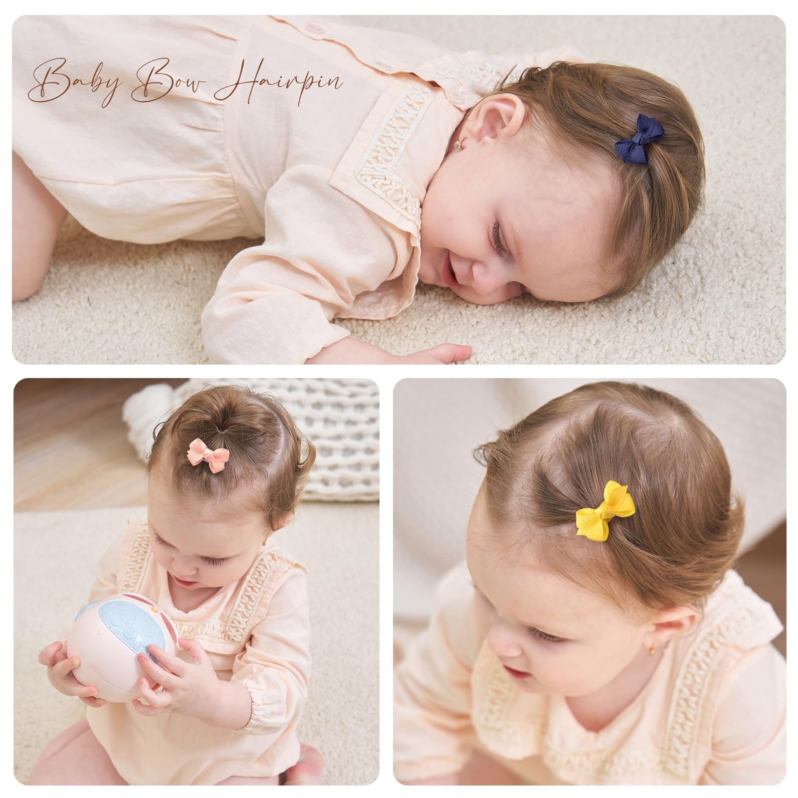 YHXX YLEN mini bows close-up shows durable grosgrain ribbon texture