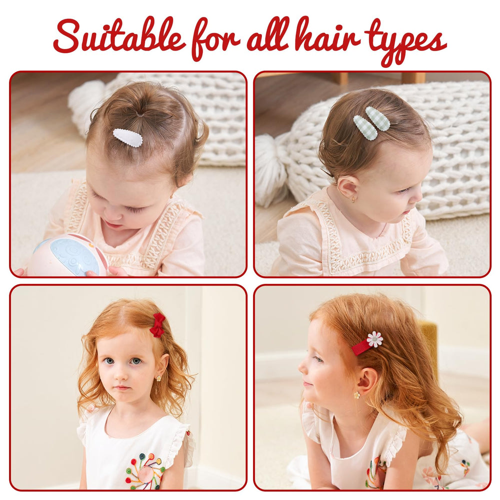 YHXX YLEN non-slip snap barrettes secure hair during active play.