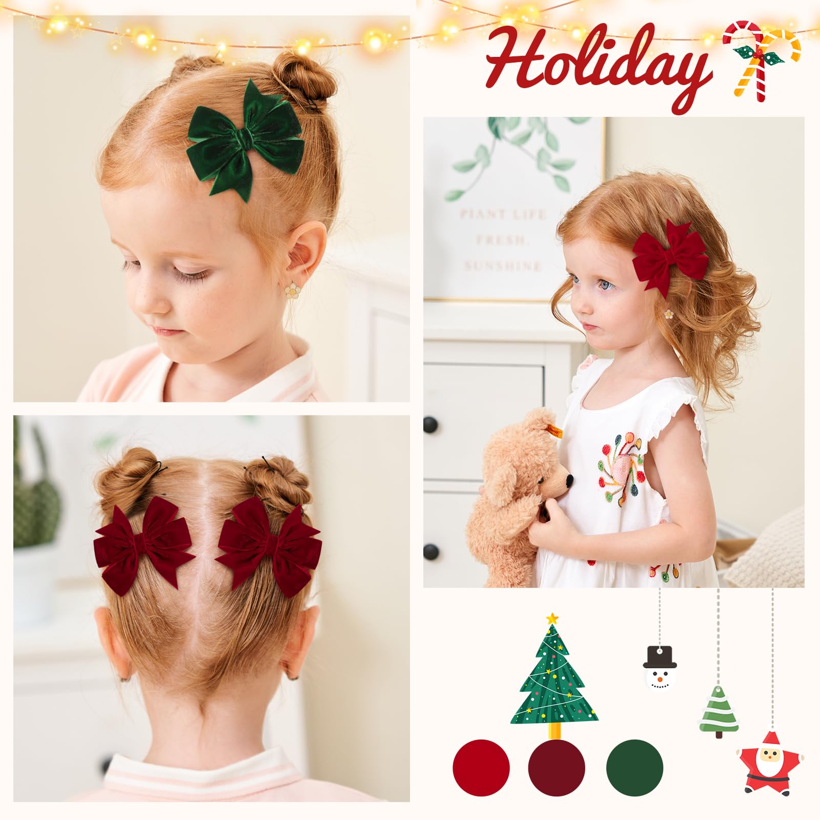 YHXX YLEN pigtails with bows for cute playtime and school looks.
