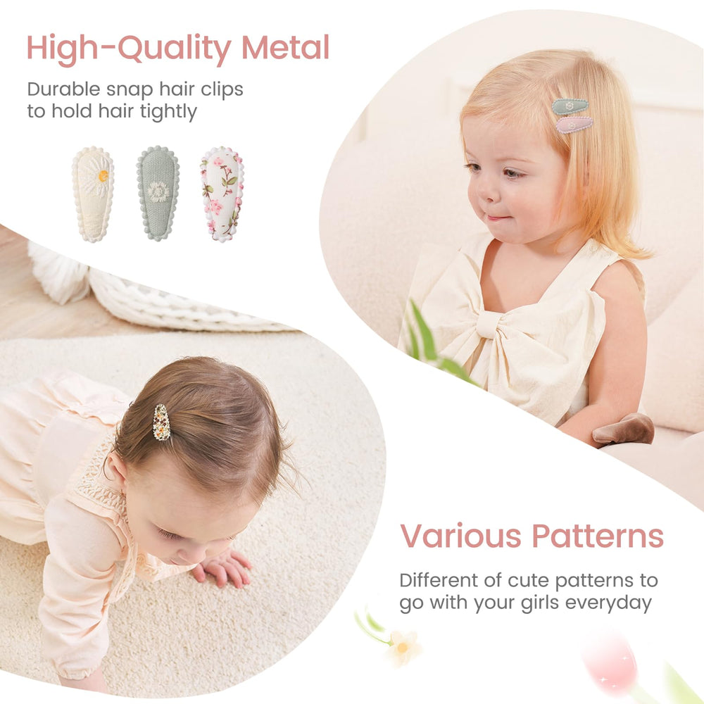 YLEN YHXX mini baby barrette cotton-wrap finish feels lightweight.