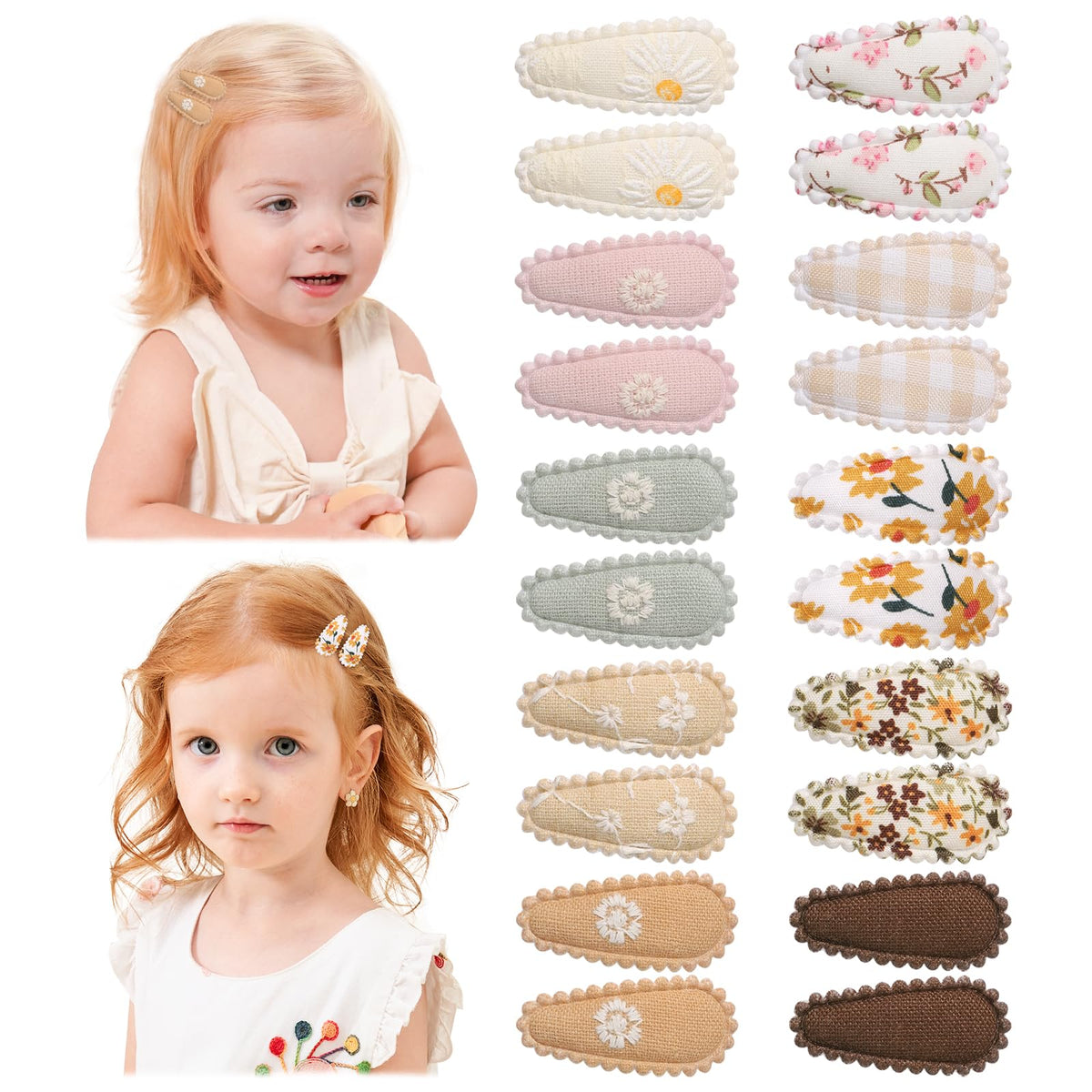YLEN YHXX mini baby barrette floral-rose design provides secure all-day hold.
