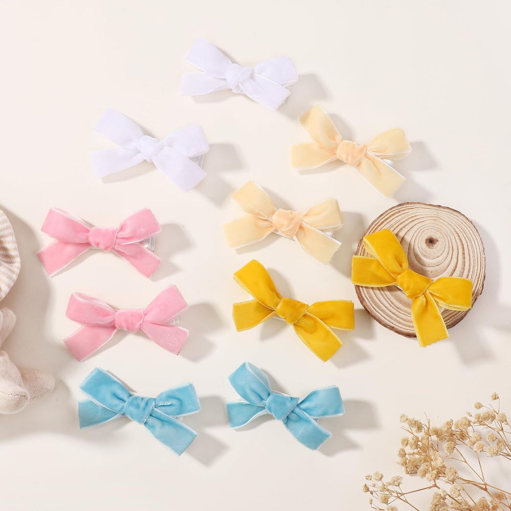 YHXX velvet hair bow grey complements outfits and holds hair safely