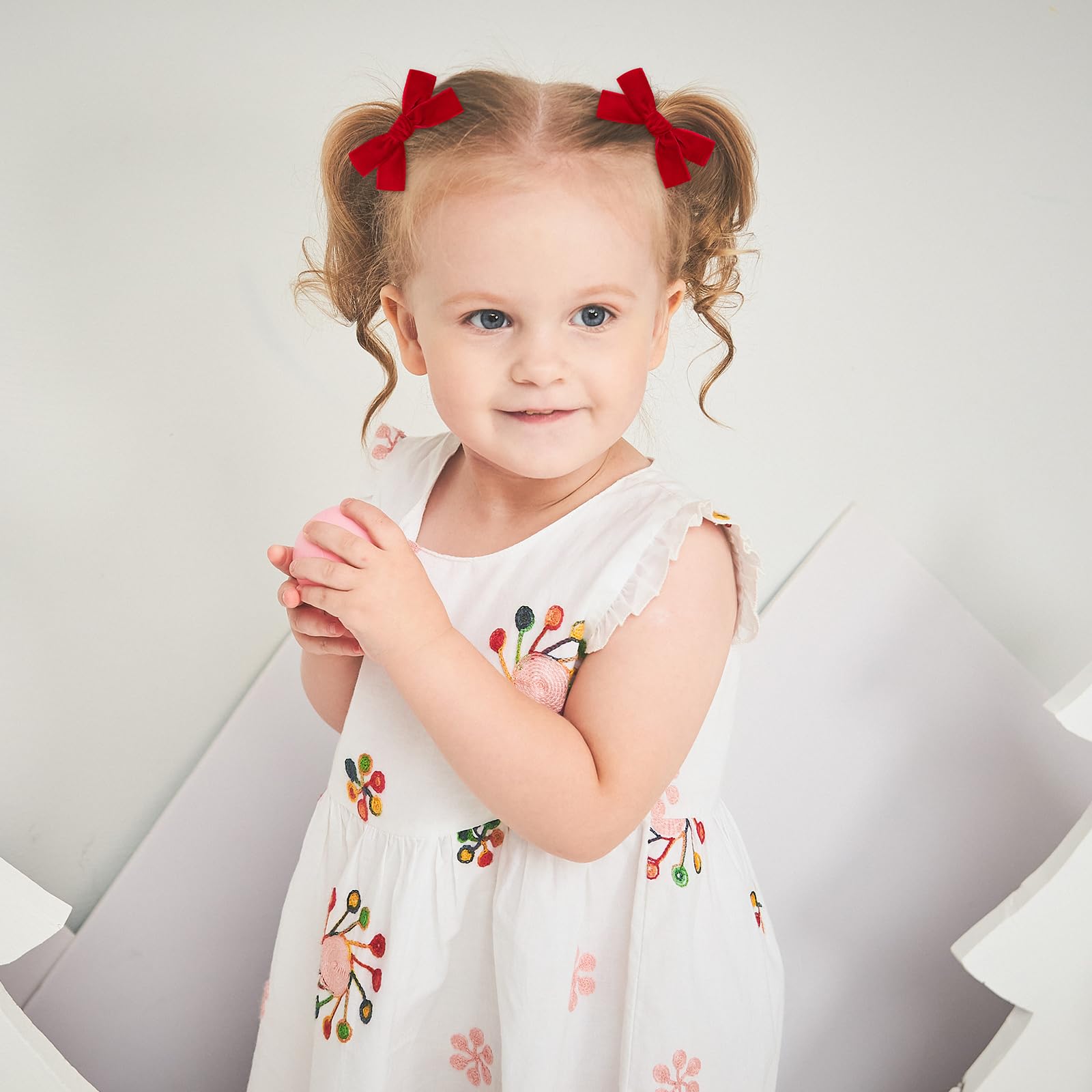 YHXX velvet hair bow red adds cute vibe and reliable clip
