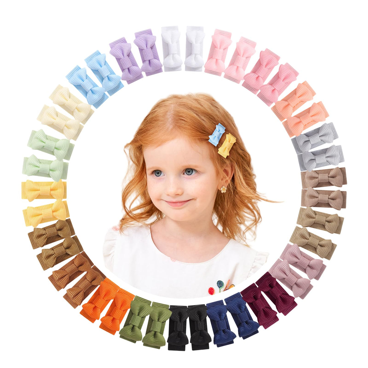 YHXX YLEN mini snap clip with 1.4-inch bow for tidy baby hair.