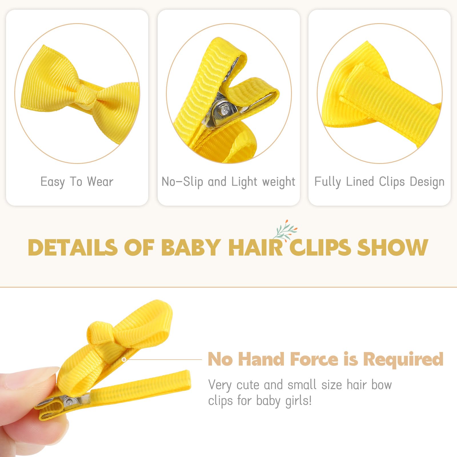 Two-inch mini bow ideal for toddler pigtails by YHXX YLEN.