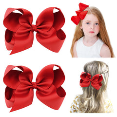 YHXX YLEN 2PCS hair bows alligator clips closeup, adds a polished touch to daily outfits.