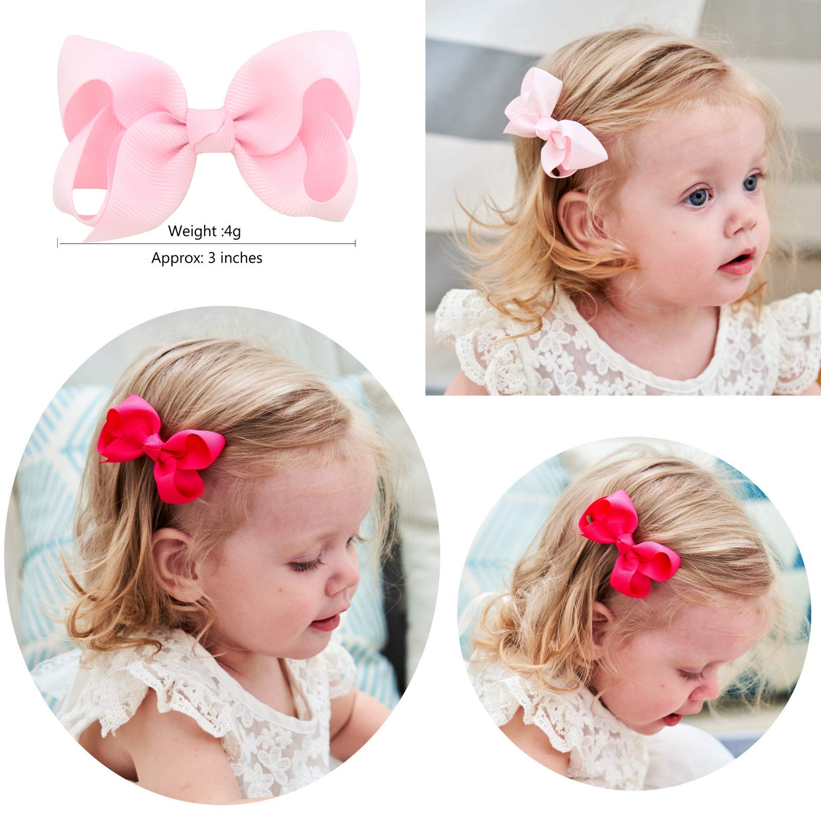 yhxx-ylen 3inch bows on hair ideal for playful pigtails and braids.