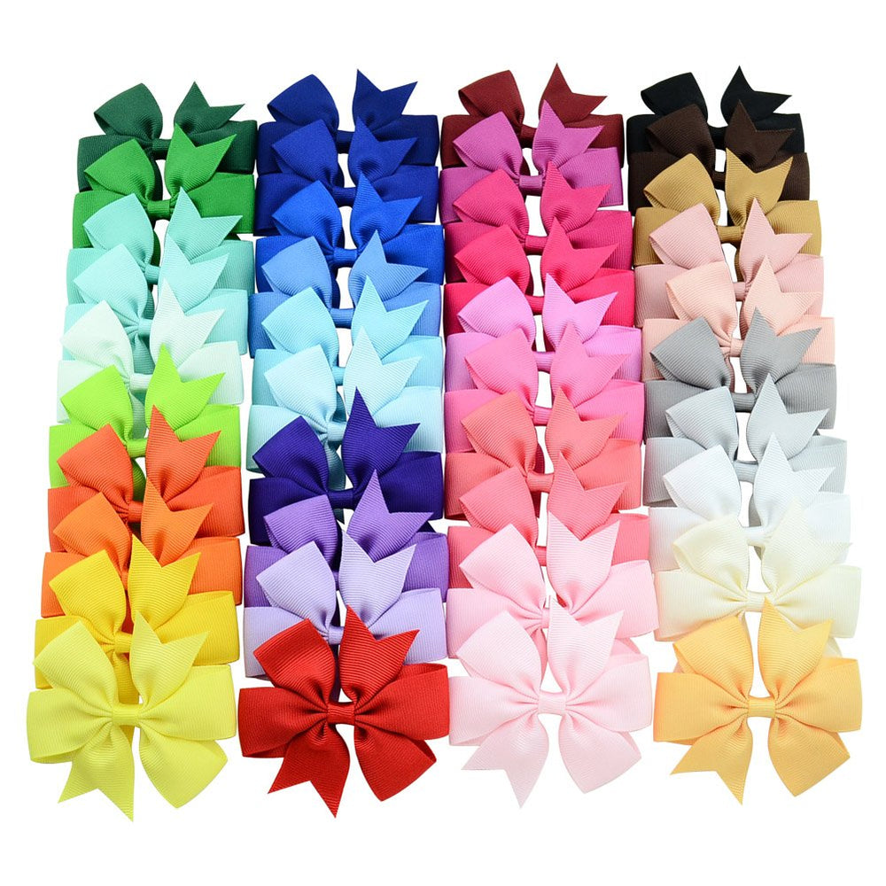 YHXX YLEN 40colors hair bows pack offers versatile colors for any outfit.