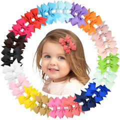 YHXX YLEN 40pcs baby bows packaging showing variety for styling