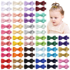 YHXX YLEN 60pcs hair bows pack in vivid colors for everyday outfits.