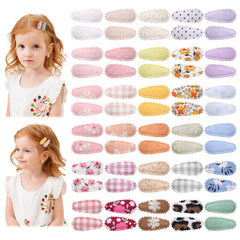 YHXX YLEN 60pcs snap flower clips in vibrant colors for coordinating outfits.