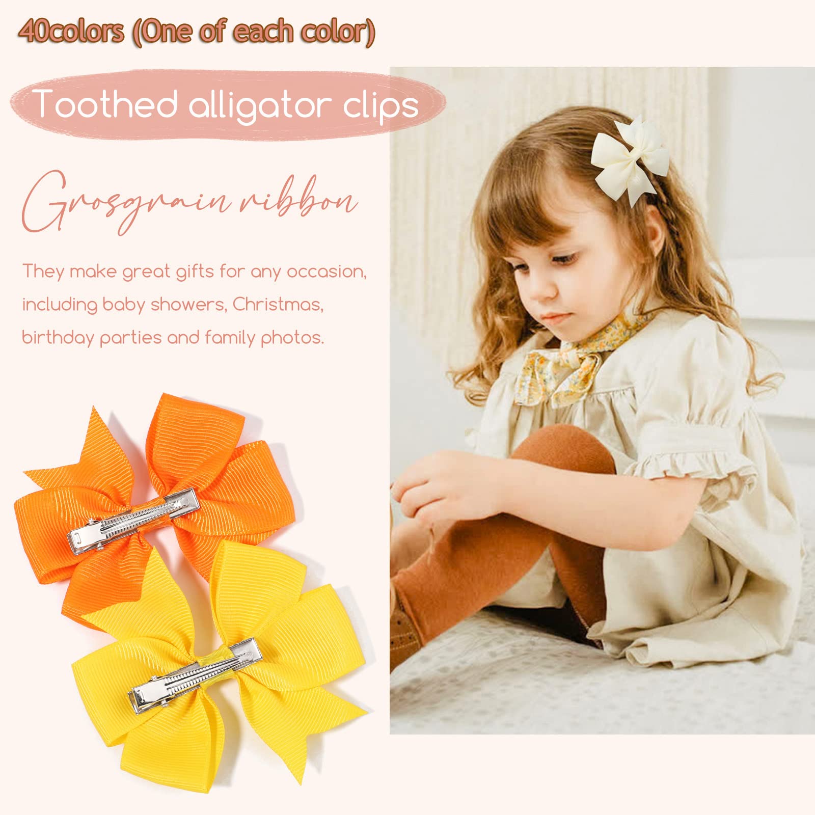 YHXX YLEN alligator-clip-bows-secure-clip demonstrates easy, firm hold during active days.