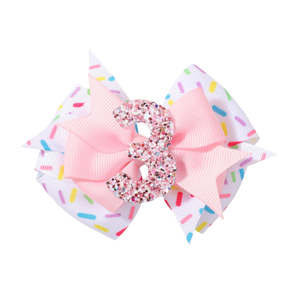 YHXX YLEN birthday bow pink clip for girls adds festive charm to party hair.