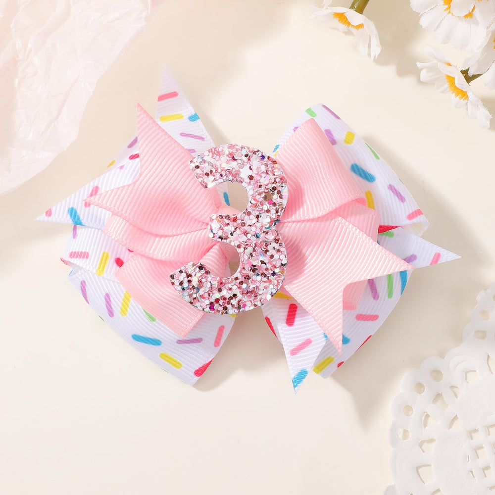 YHXX YLEN kid-friendly glitter bow ideal for special occasions.