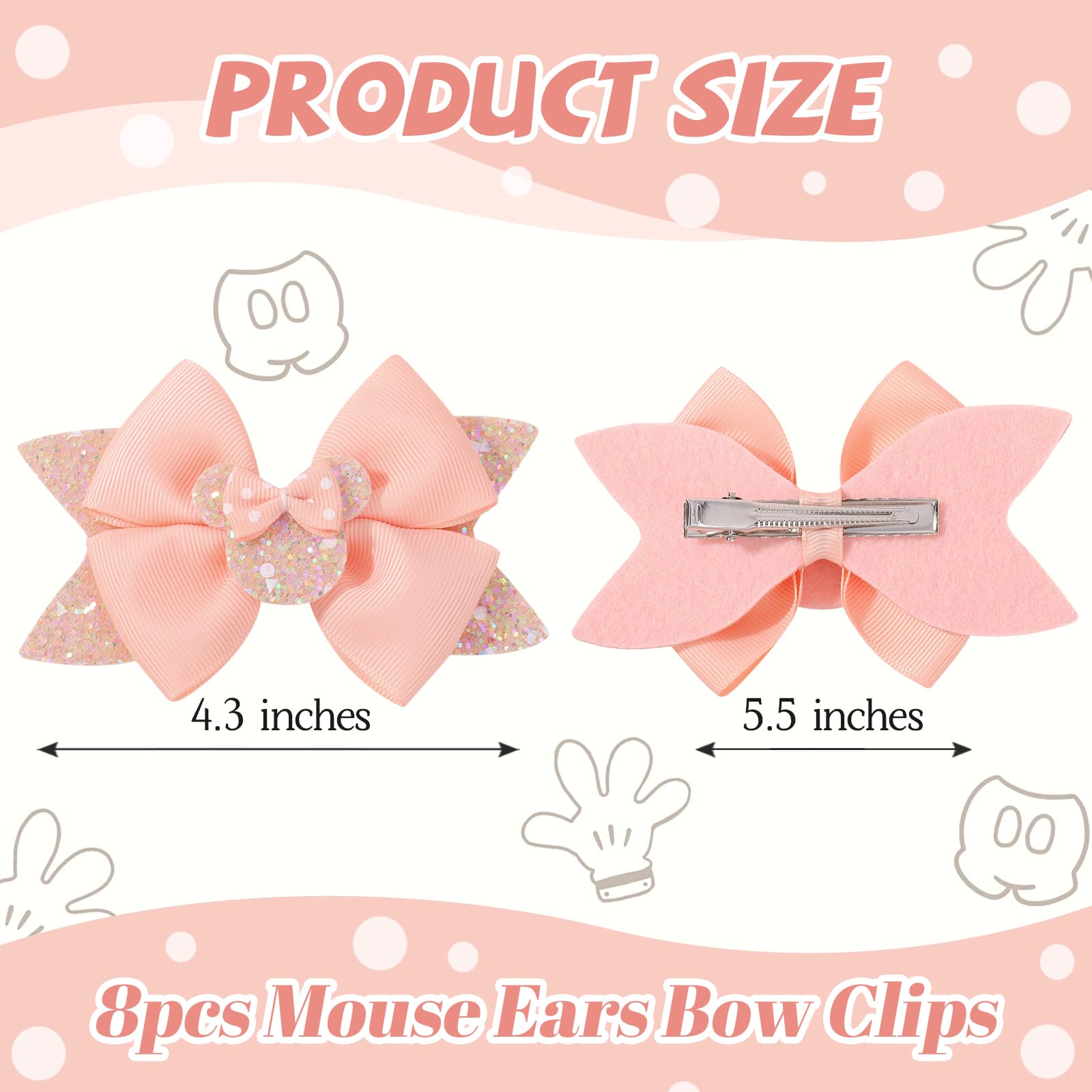 YHXX YLEN 4-inch bow on a toddler’s hair for everyday charm