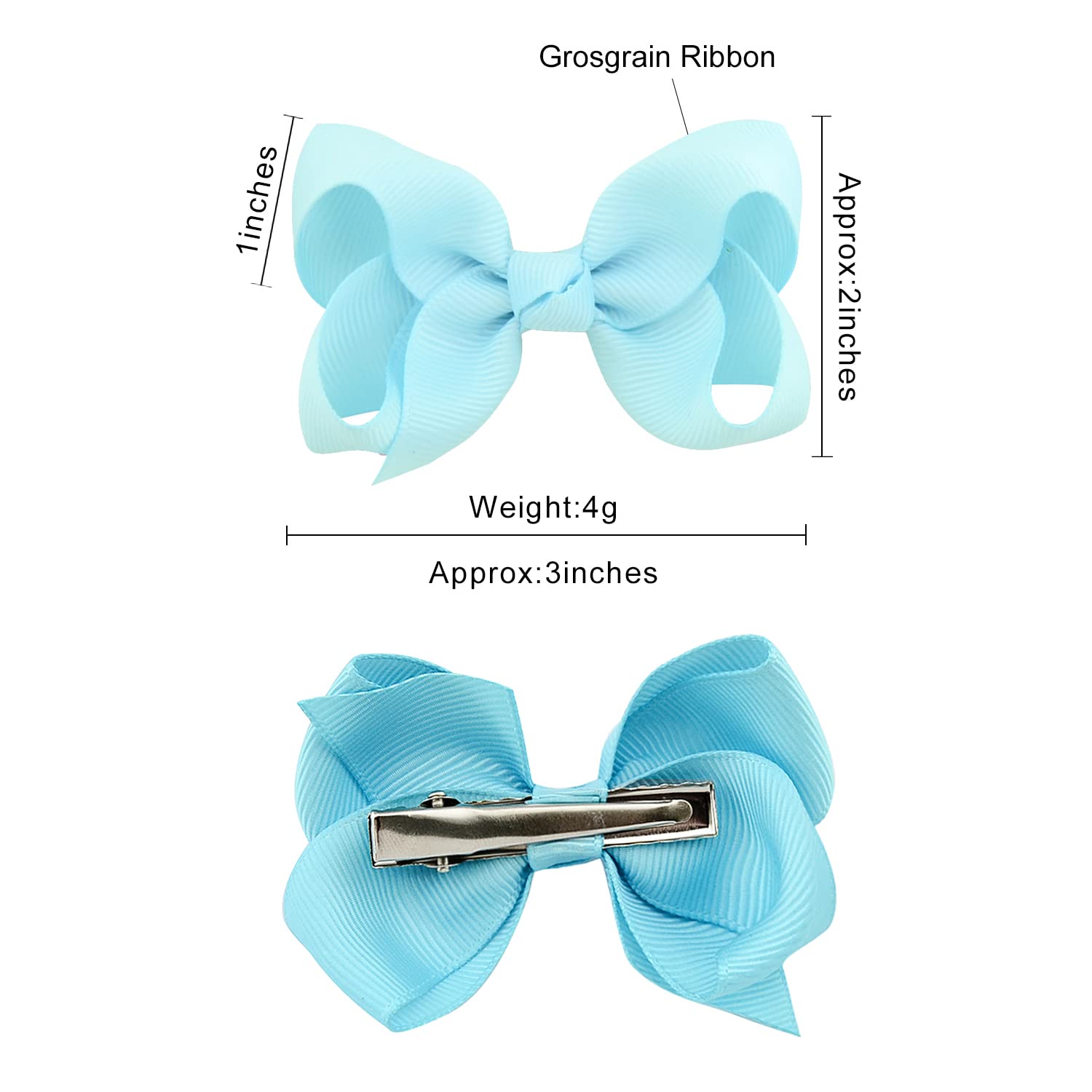 yhxx-ylen bows clip closeup reveals sturdy alligator clip grips hair securely.
