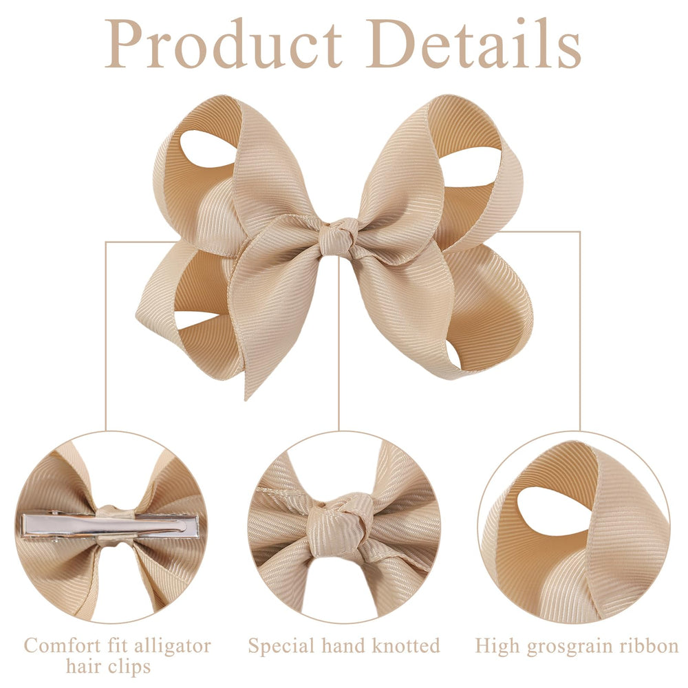 YHXX YLEN bows on hair illustrating easy styling for busy mornings.
