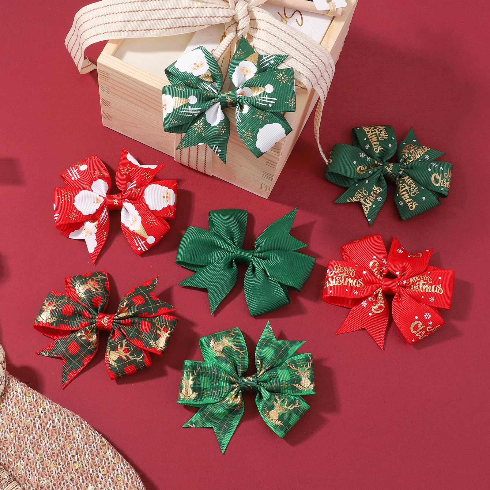 YHXX YLEN Christmas bow clip doubles as decor for bags or hats