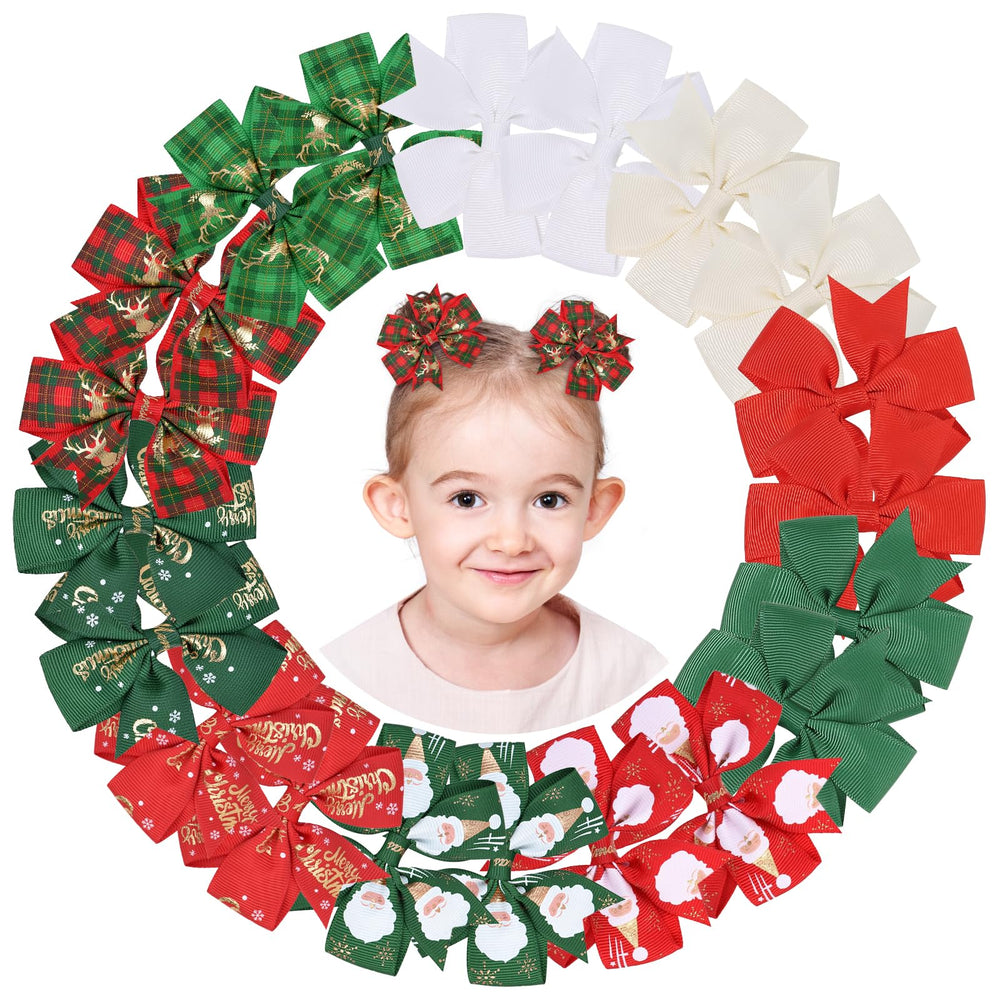 YHXX YLEN Christmas hair bows with alligator clip for secure festive styling