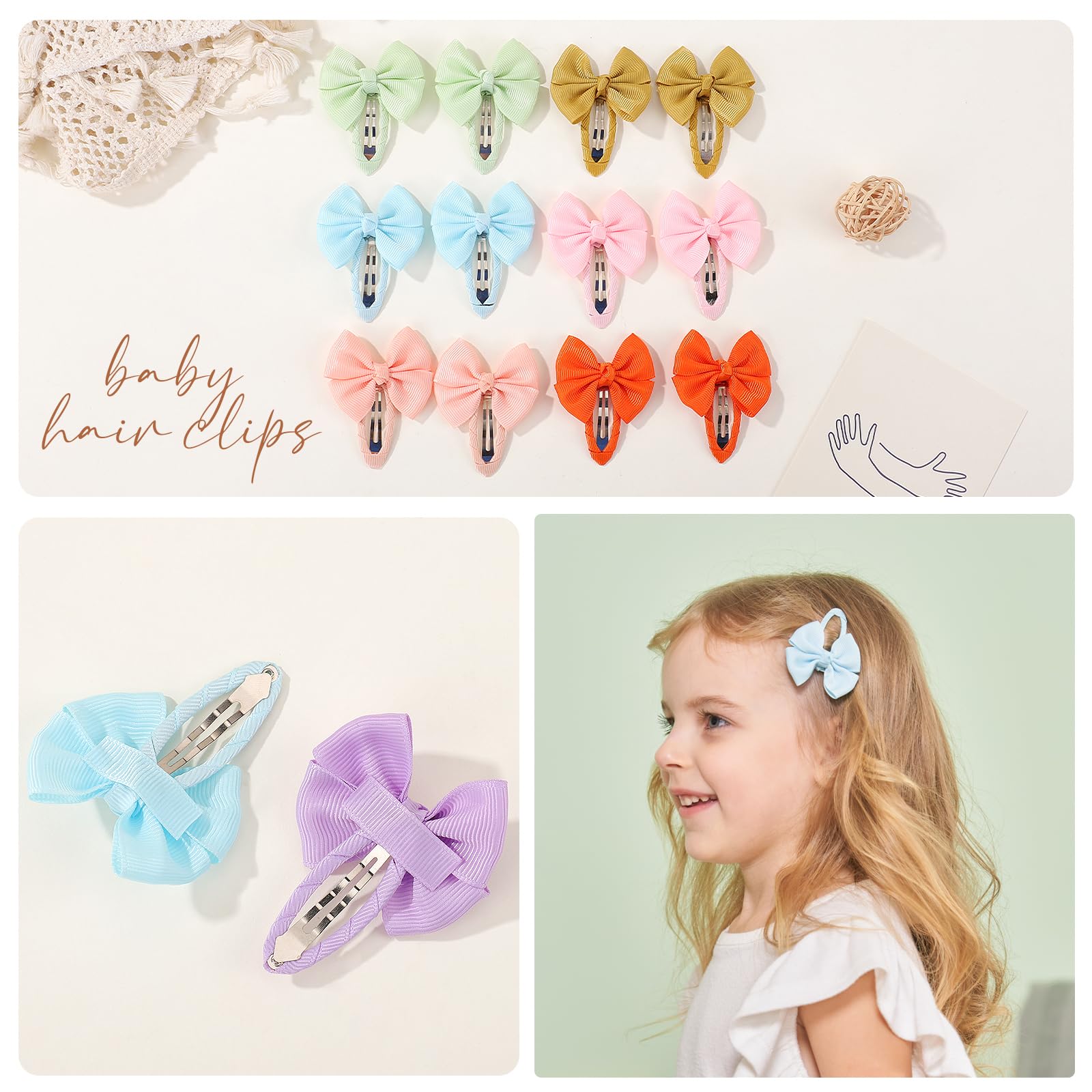 YHXX YLEN colors variety bows, stylish options for outfits.