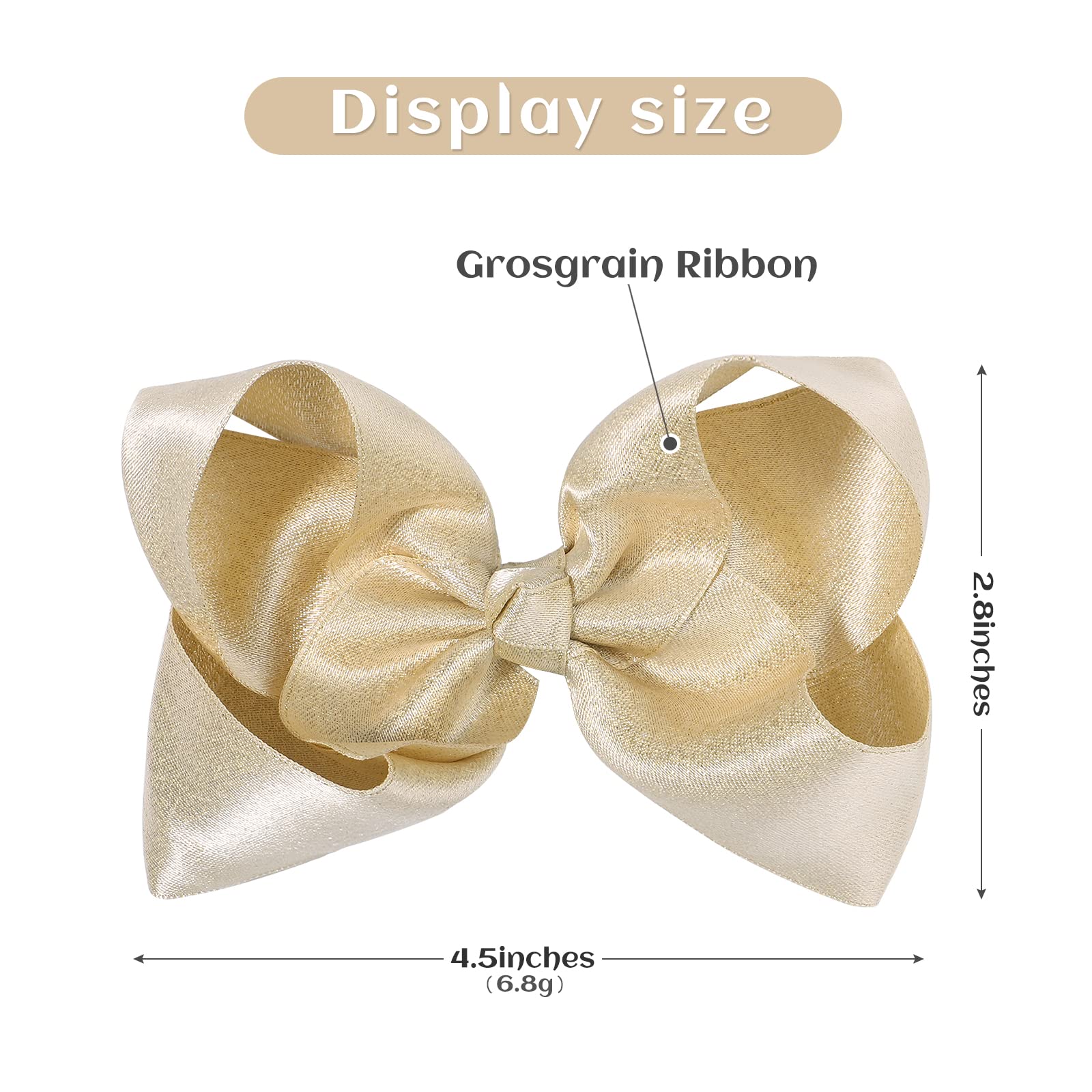 YHXX YLEN alligator clip with teeth securing the bow in fine or coarse hair.