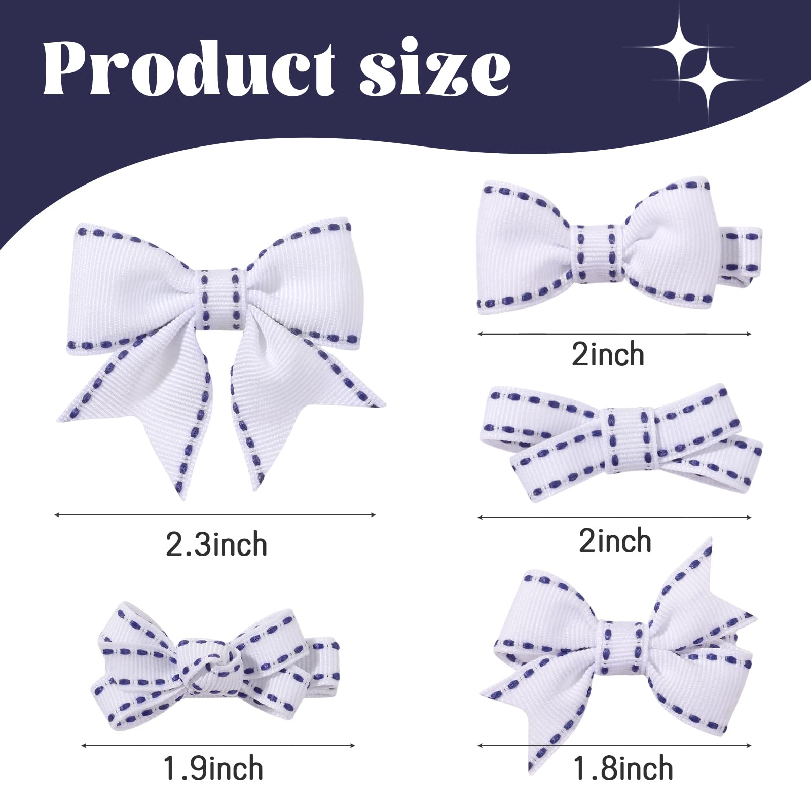 YHXX YLEN grosgrain stitch-edge bows add durable style to daily wear.