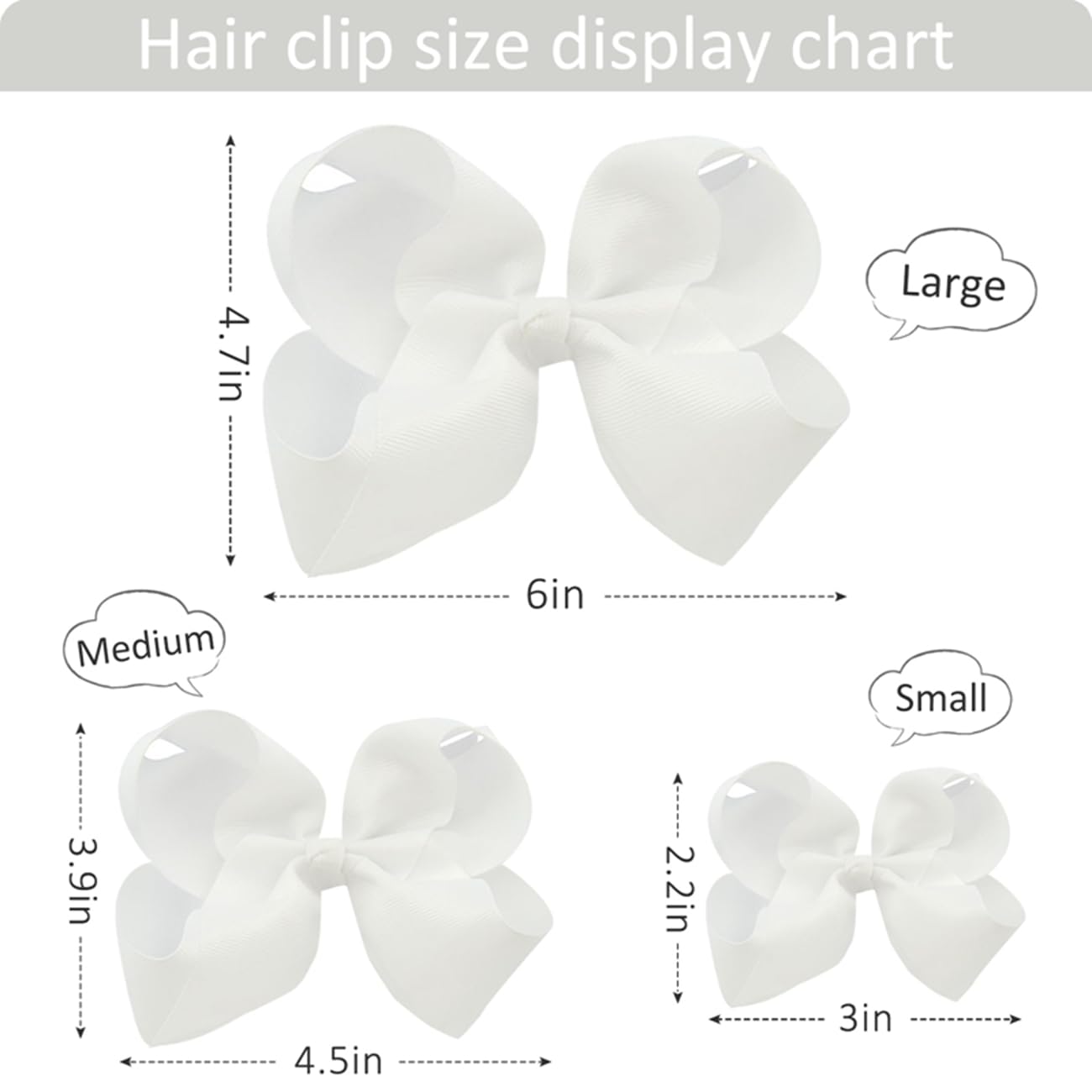 YHXX YLEN 4inch bows with clips, secure hold for kid-friendly hairstyles