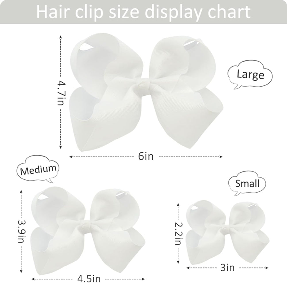 YHXX YLEN 4inch bows with clips, secure hold for kid-friendly hairstyles