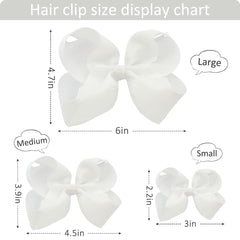 YHXX YLEN 4inch bows with clips, secure hold for kid-friendly hairstyles