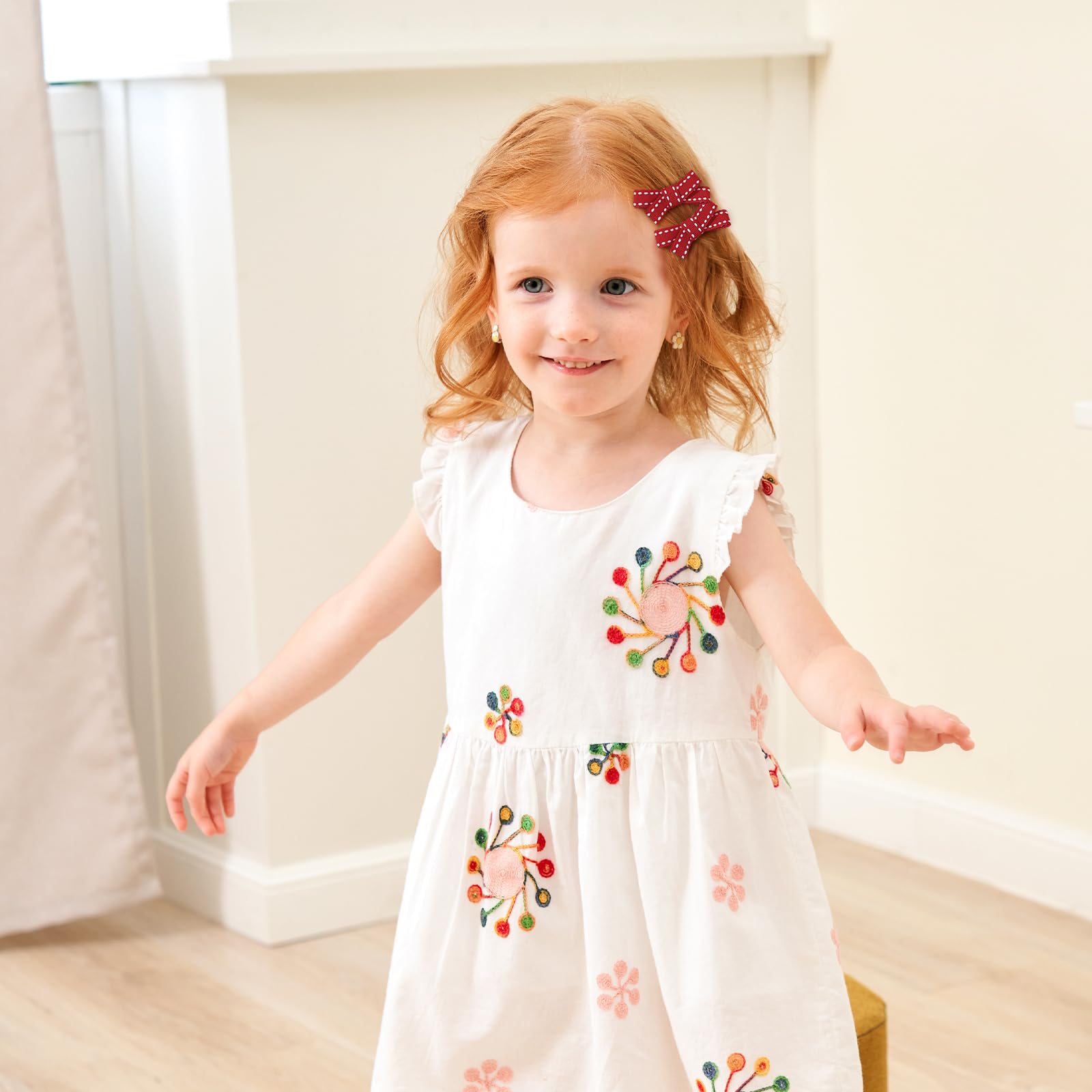 YHXX YLEN red mini bow clips ideal for everyday styling