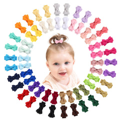 YHXX YLEN mini bows packaging shows 60 pieces in vibrant colors for coordinated outfits.