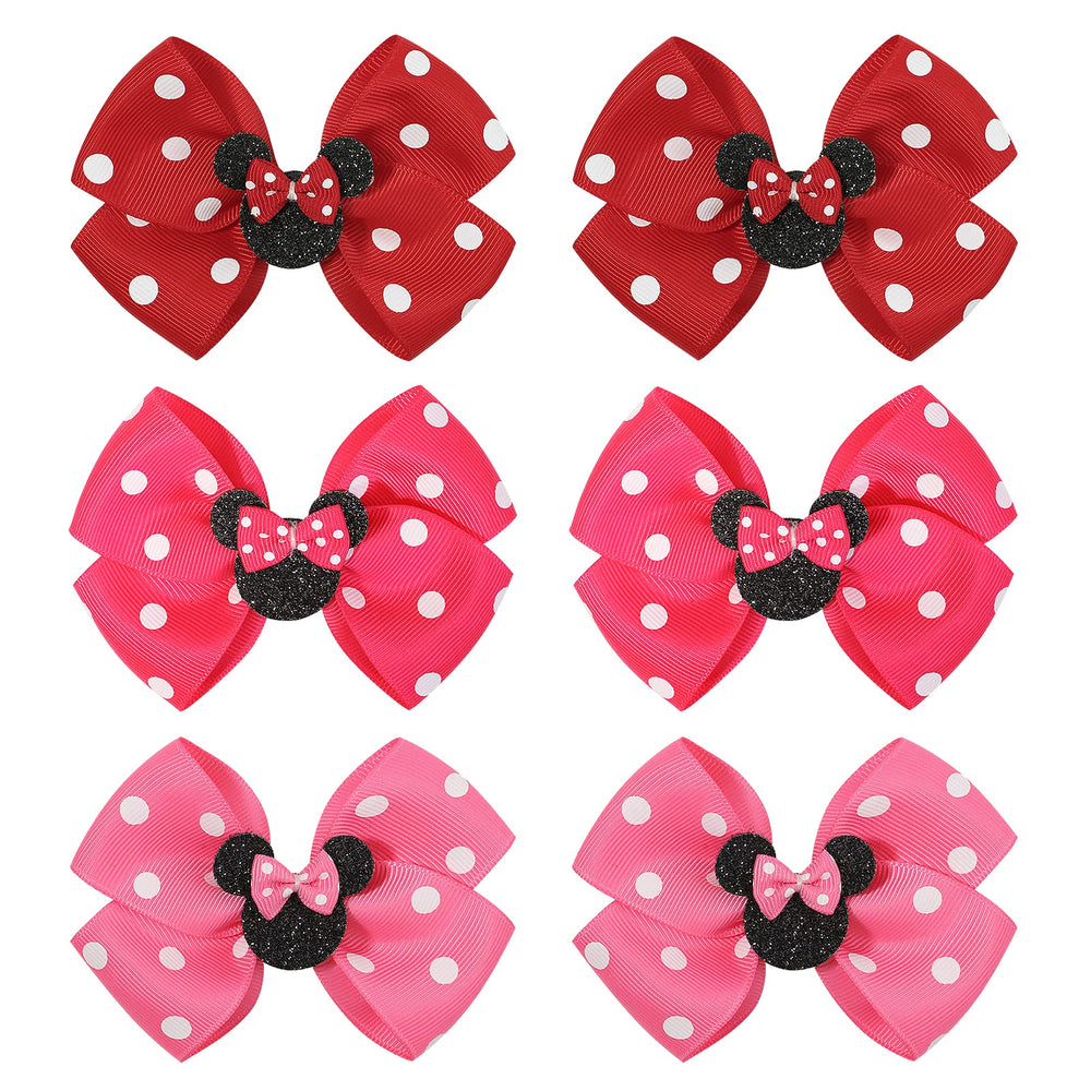 YHXX YLEN mouse-ear-bows on clips for toddlers with cute daily wear.