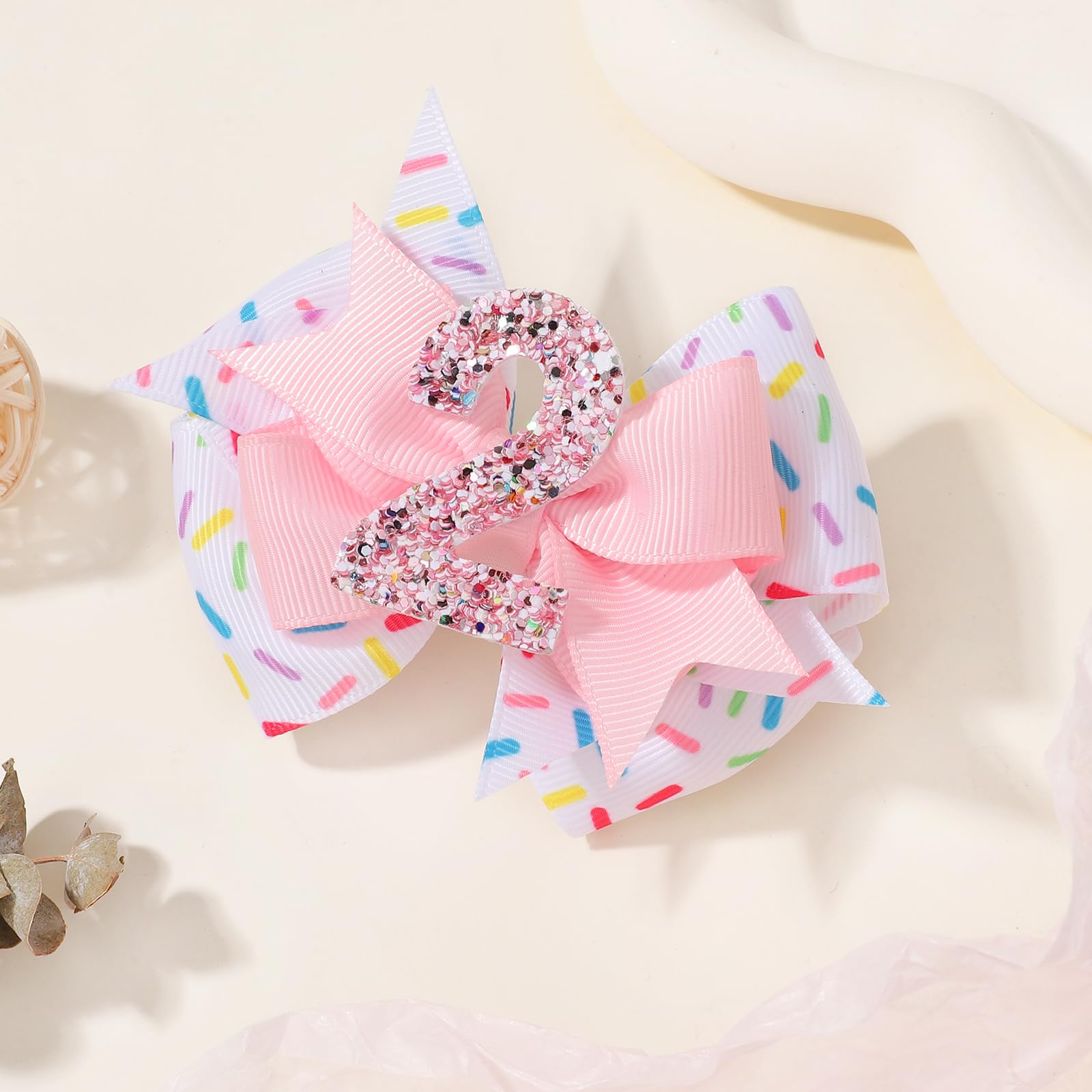 YHXX YLEN pink bow worn in a simple hairstyle for celebrations