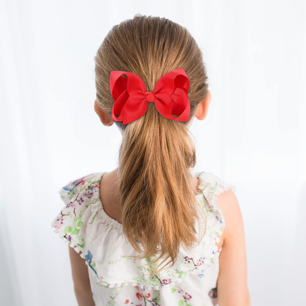 Clip teeth grip on YHXX YLEN red hair bows for secure hold