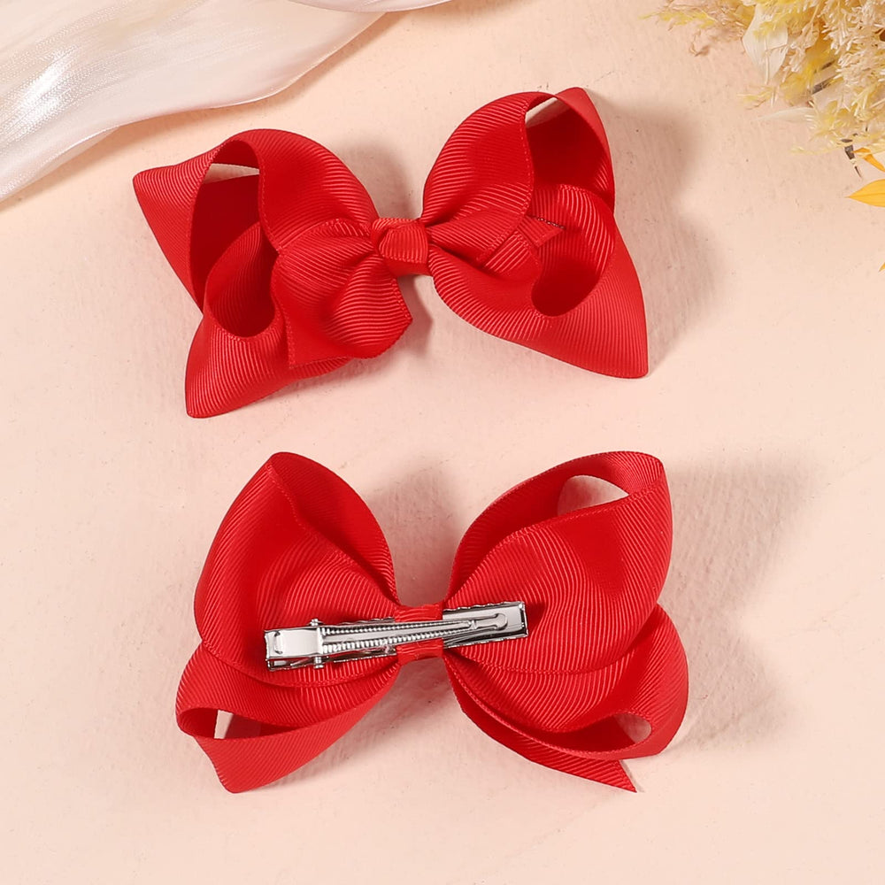 Packaging view of YHXX YLEN red hair bows set