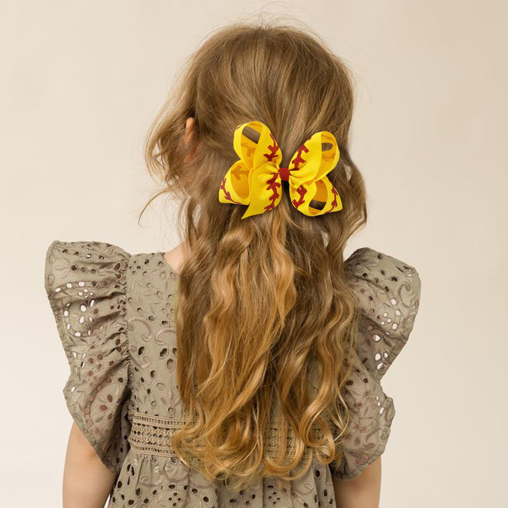 YHXX YLEN yellow bow on girl hair highlights easy pairing with uniforms.