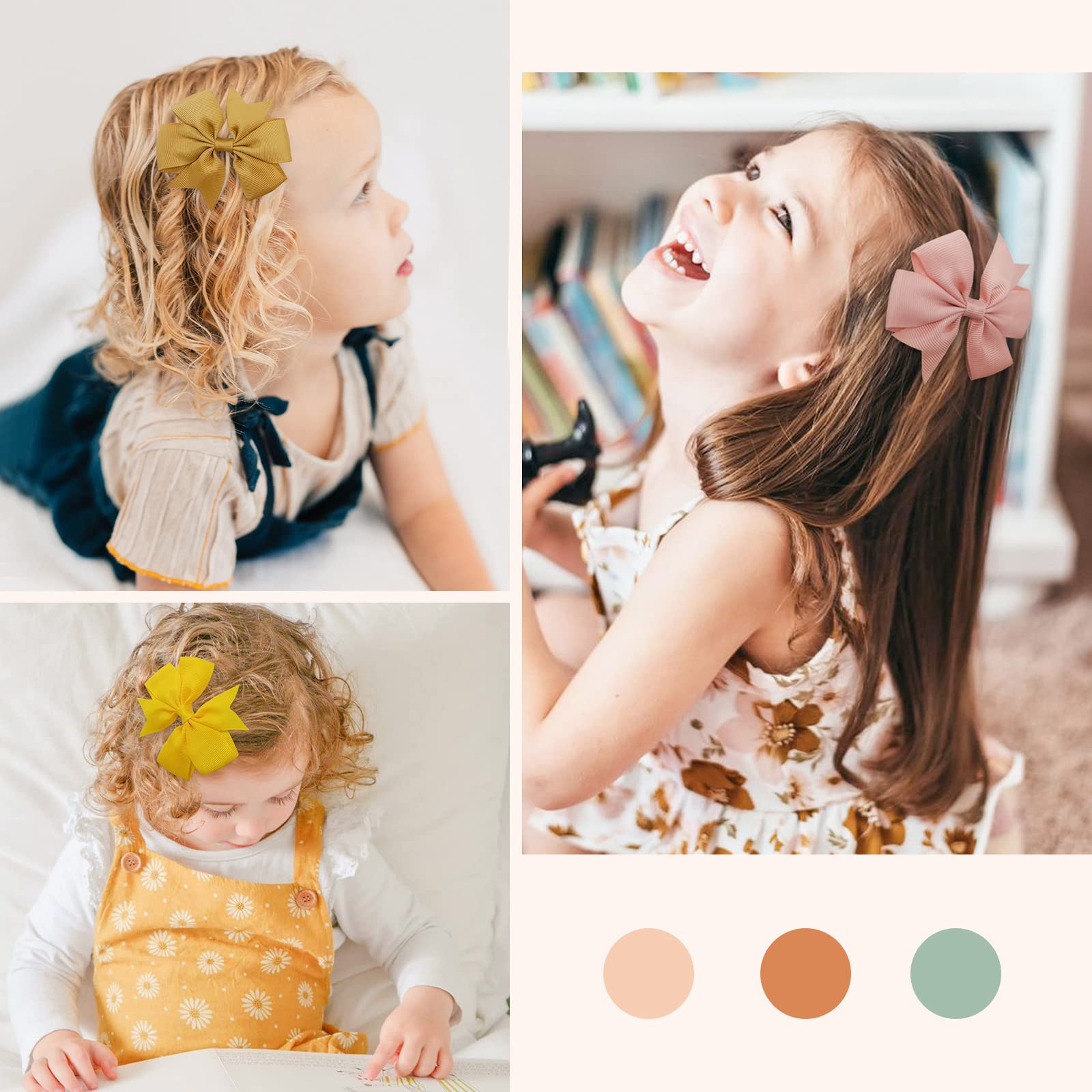 YHXX YLEN toddler-pigtail-bows-hair add cute accents for everyday wear.